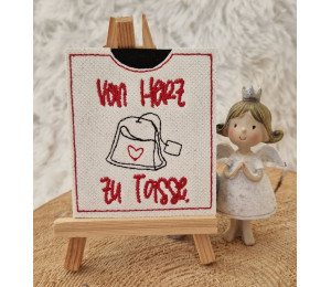 2€ ZUSATZTÜRCHEN 18. Dezember - Stickserie - ITH Teebeutel Verpackung